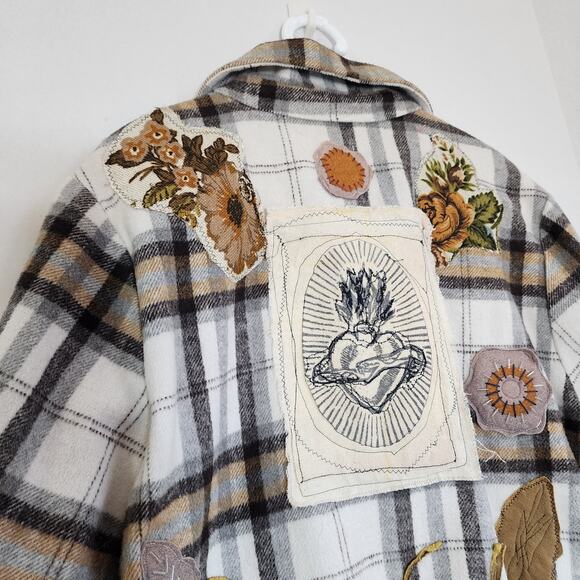 One-of-a-Kind Upcycled Plaid Shirt – Handmade Details - Picture 9 of 15